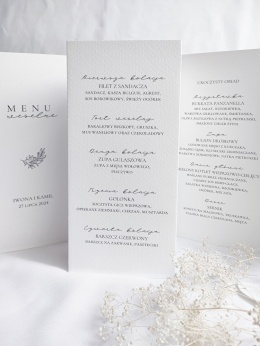 MISTY WHITE menu stand
