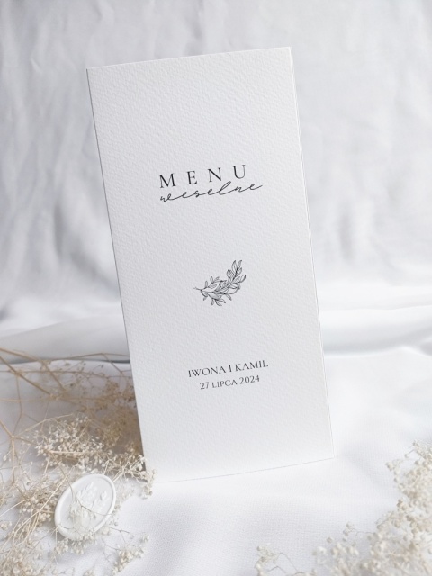 MISTY WHITE menu stand