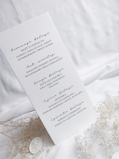 MISTY WHITE menu stand