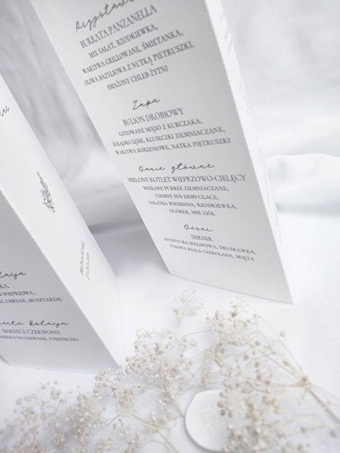 MISTY WHITE menu stand