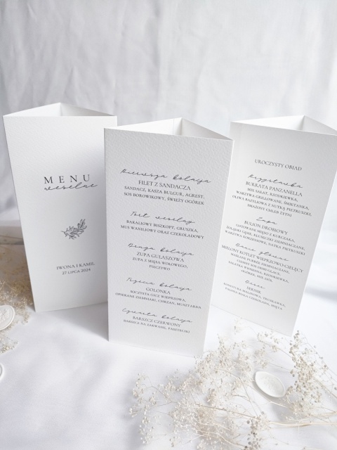 MISTY WHITE menu stand